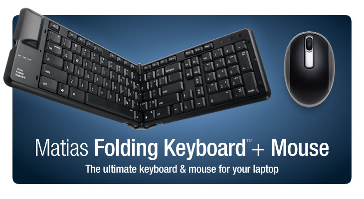 Matias Mobile Office.  Desktop comfort, laptop convenience.