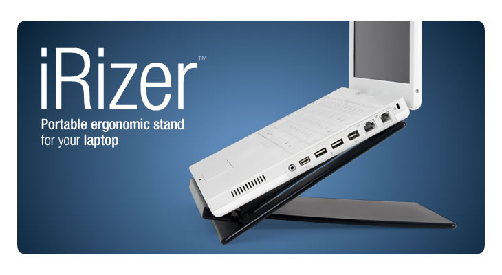 Matias iRizer - Portable ergonomic stand for your laptop - click to enlarge