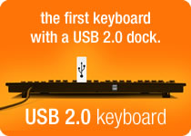 USB 2.0 Keyboard - the only keyboard with a USB 2.0 dock.