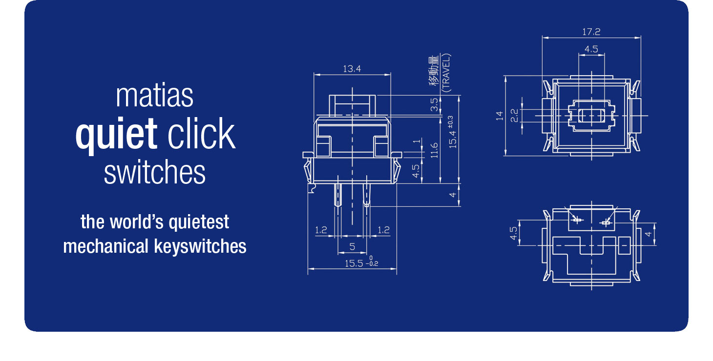 Matias Quiet Click Switches