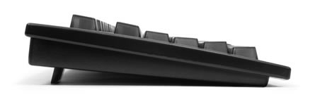 Dvorak keyboard - side view - click for larger image