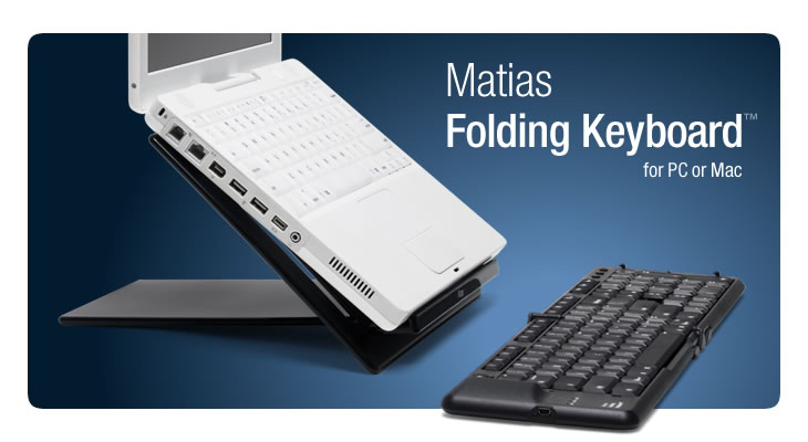 Matias Folding Keyboard - Portable keyboard for your PC or Mac - click for larger image